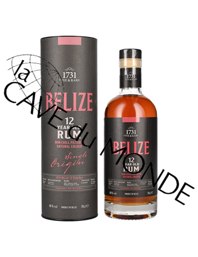 Rhum Bélize 12 ans 1731 Fine & Rare 46° 70cl