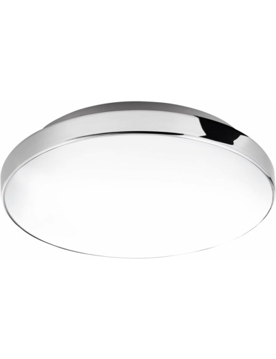 Briloner Leuchten - Plafonnier LED, lampe de bain, IP44, 13 Watt, 1.200 Lumen, 4.000 Kelvin, blanc-chrome, Ø 28,5cm Blanc-chrome Ø 28,5 cm