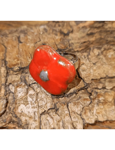 Bague COQUELICOT en céramique - HILDE - Sur le trottoir d'en face