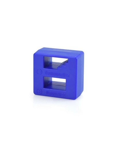 Outil magnétiseur/démagnétiseur pour tournevis et autres outils, bleu