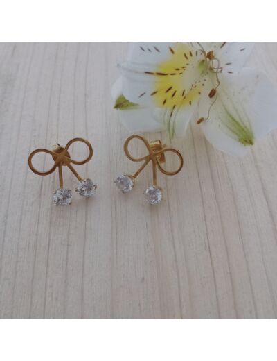 CLOUS D OREILLES DORE FANTAISIE