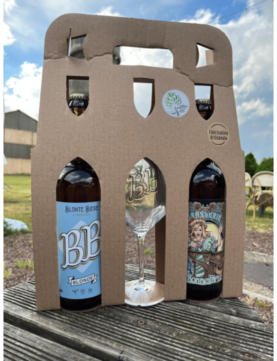 Coffret bière 2x75cl et verre