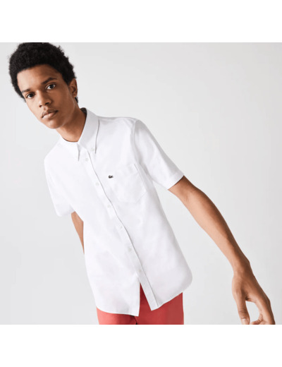 Chemise manches courtes Lacoste blanche