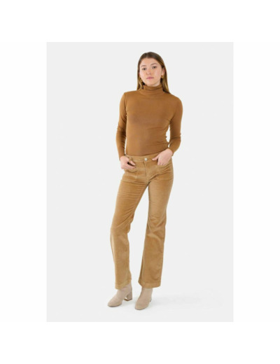 VELOURS BOOT CUT BELLA CAMEL