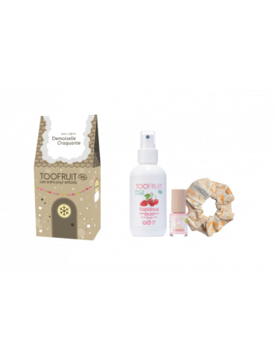 Coffret spray démélant,vernis biosourcé,chouchou BIO TooFruit-Algue Marine.