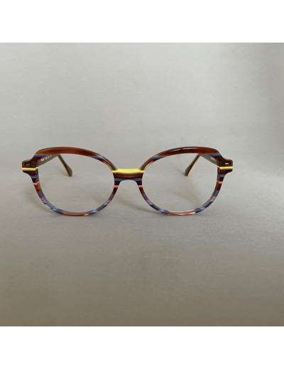 Lunettes de Vue De la Marque Wissing Modèle 3411 Coloris Marron Jaune / Multicolore – Monture Unique