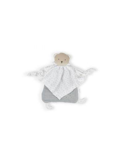 doudou coton bio ourson gris