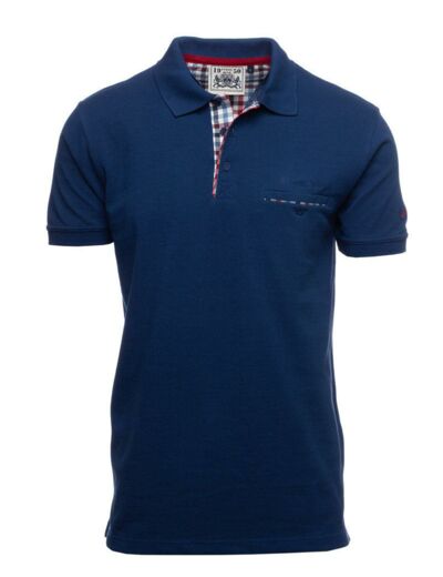 Polo poche poitrine Ethnic Blue marine