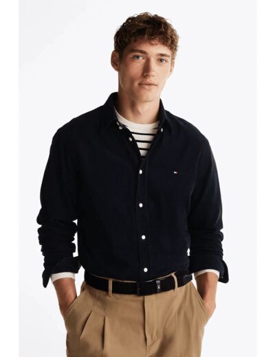 Chemise en velours Tommy Hilfiger marine