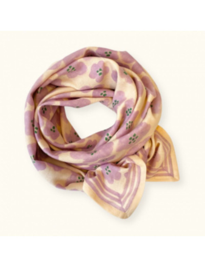 BIG FOULARD LATIKA "FLORA BOLD" LAVANDE