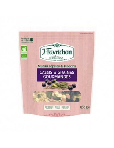 Muesli  cassis et graine bio FAVRICHON