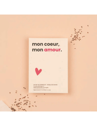 SACHET DE GRAINES "MON COEUR, MON AMOUR" NIGELLE DE DAMAS FRANCAISES