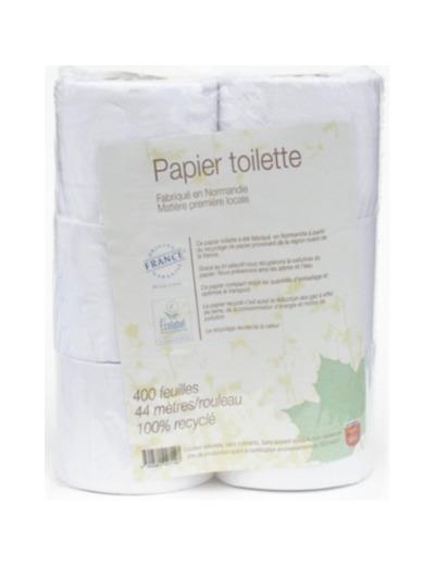 Papier toilette blanc 100% recyclé