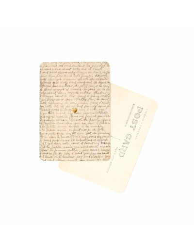 CARTE POSTALE COEUR / DORE / OLD LETTER