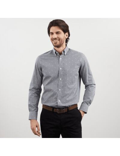 Chemise micro motifs Eden Park marine