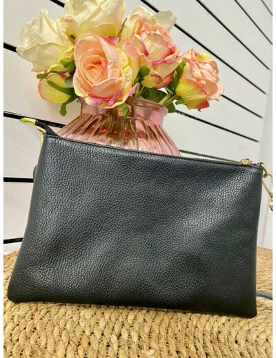 Pochette en cuir pailleté cérémonie