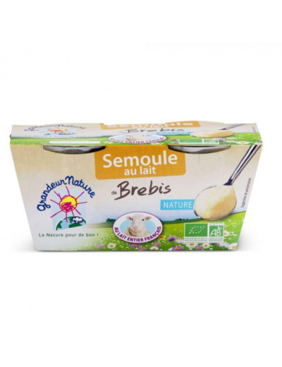 Semoule au lait de brebis nature 2x140g - Abc Bio