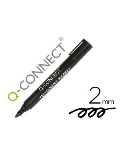 Marqueur noir permanent  Q CONNECT permanent pointe ogive tracé 3mm