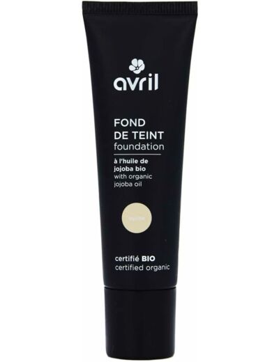 Avril - Fond de Teint Bio - Enrichi en Huile de Jojoba Bio - Unifie et Illumine - Texture Douce et Légère - Certifié Bio Ecocert - Fabriqué en France - 30ml