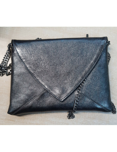 Pochette fermeture en V CUIR Femme - Librairie Papeterie DAUBOUR