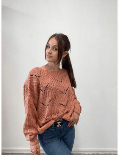 Pull en maille rose Lisa