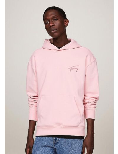 Sweat à capuche Tommy Jeans rose