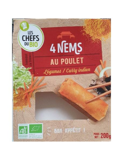 Nems au poulet x4 - 200g - Abc Bio