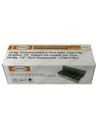 20776 - Coffret de douilles TORX 1/2" - 10 pièces