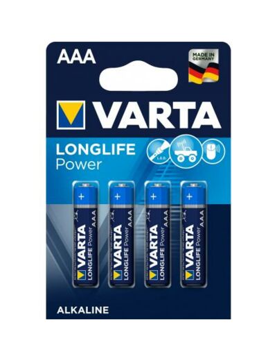 Blister 4 piles LR03 AAA ALKALINE VARTA