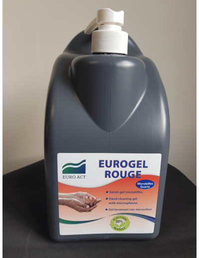 Eurogel Rouge : Savon Gel Microbilles pour les Mains