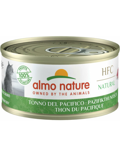 Almo Nature - HFC Natural avec Thon du Pacifique - Nourriture Humide pour Chat Adulte: boîte de 70g