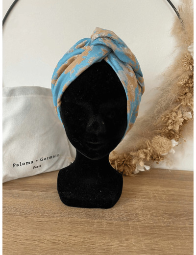 Turban Jacquard Bleu