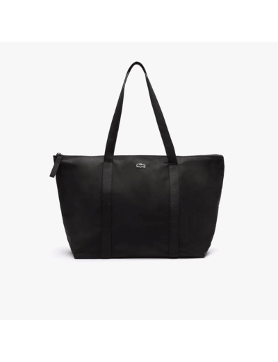 Grand sac cabas Lacoste noir en toile