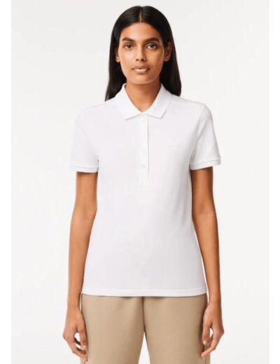 Polo femme Lacoste blanc