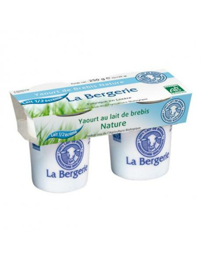 Yaourt brebis nature demi-écrémé 2x125g - Abc Bio