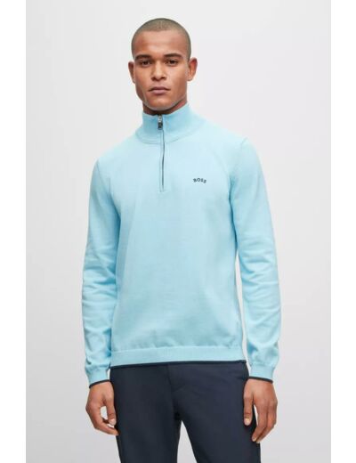 Pull demi zip BOSS bleu