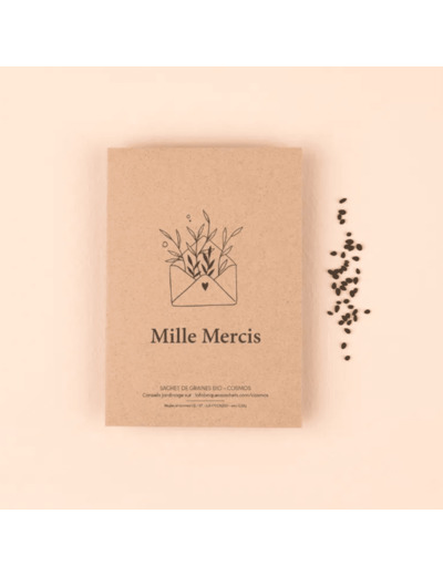 SACHET DE GRAINES "MILLE MERCIS" COSMOS FRANCAISES