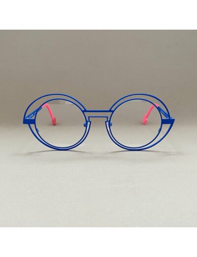 Lunettes de vue Val De Loire Wire de la Marque Sabine Be Coloris Bleu / Rose Fluo