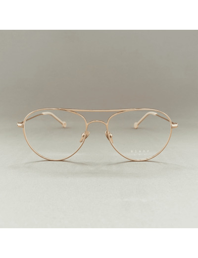 Lunettes de Vue Louis de la Marque Blanc Coloris Or Rose