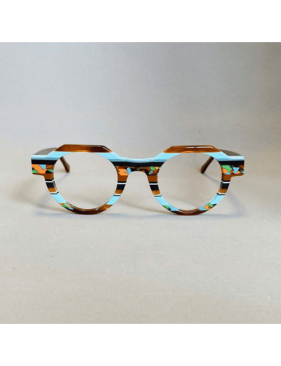 Lunettes de Vue De la Marque Wissing Modèle 3410 Coloris Marron / Turquoise – Monture Unique