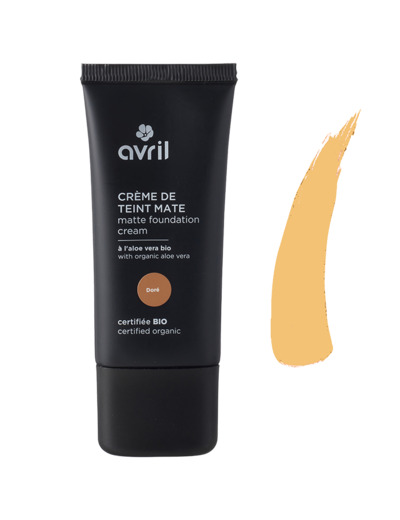 Crème de teint mate couleur MIEL, certifiée bio, AVRIL, 28ml