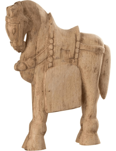 J-Line figurine Cheval - bois - naturel - small