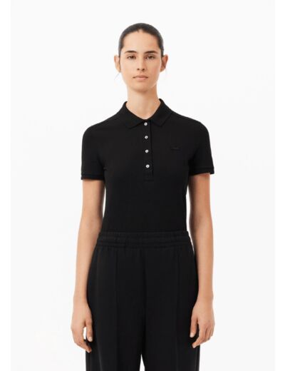 Polo femme Lacoste noir