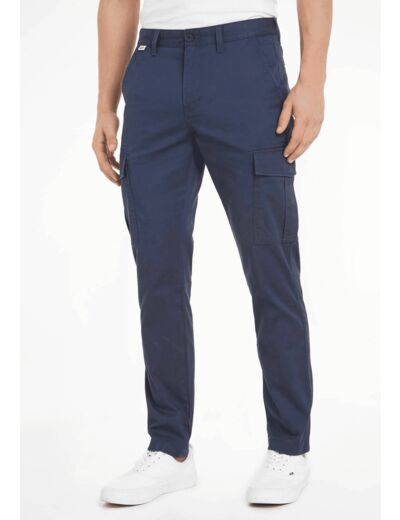 Pantalon cargo Tommy Jeans marine en coton bio stretch