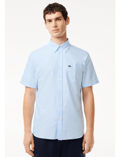 Chemise manches courtes Lacoste bleue