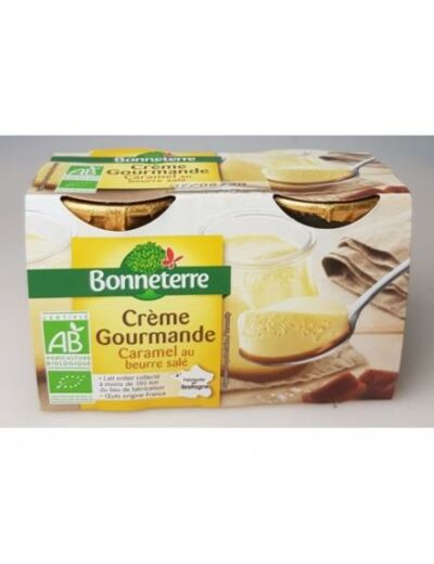 Crème gourmande caramel beurre salé 2x120g - Abc Bio