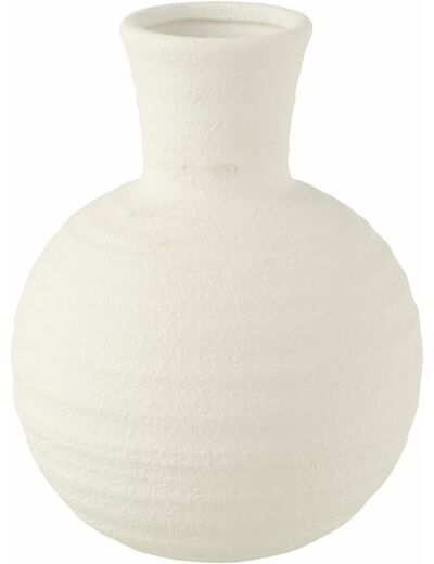 J-Line Vase Ballon Argile Blanc Small