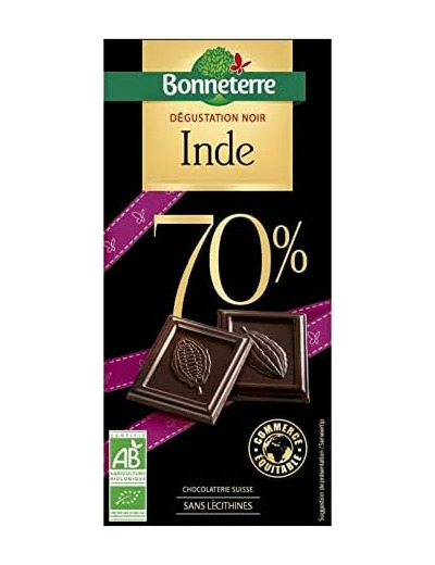 Chocolat Dégustation Noir Inde 70%