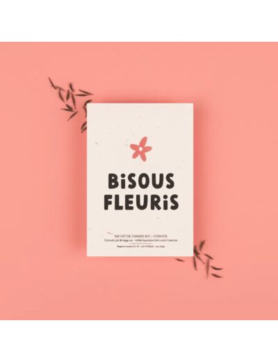 SACHET DE GRAINES "BISOUS FLEURIS" COSMOS FRANCAIS