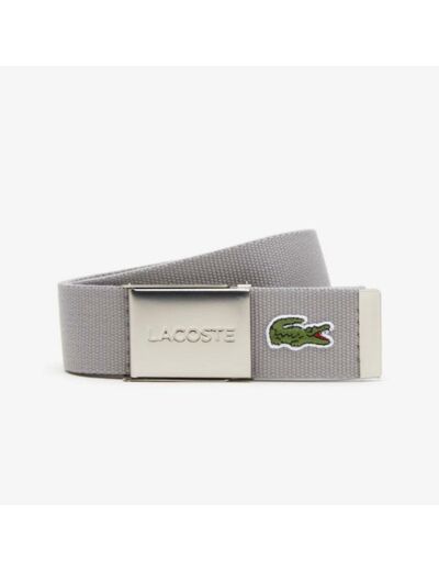 Ceinture ajustable sangle tissée Lacoste gris